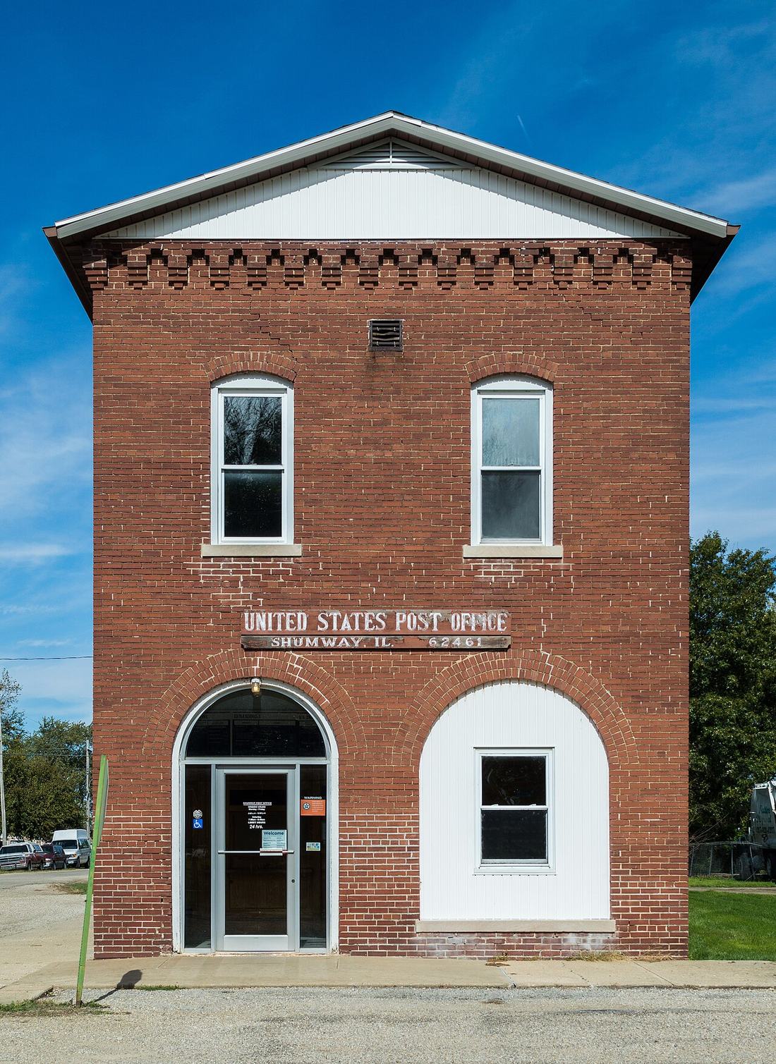 A United States post office in Shumway, Illinois